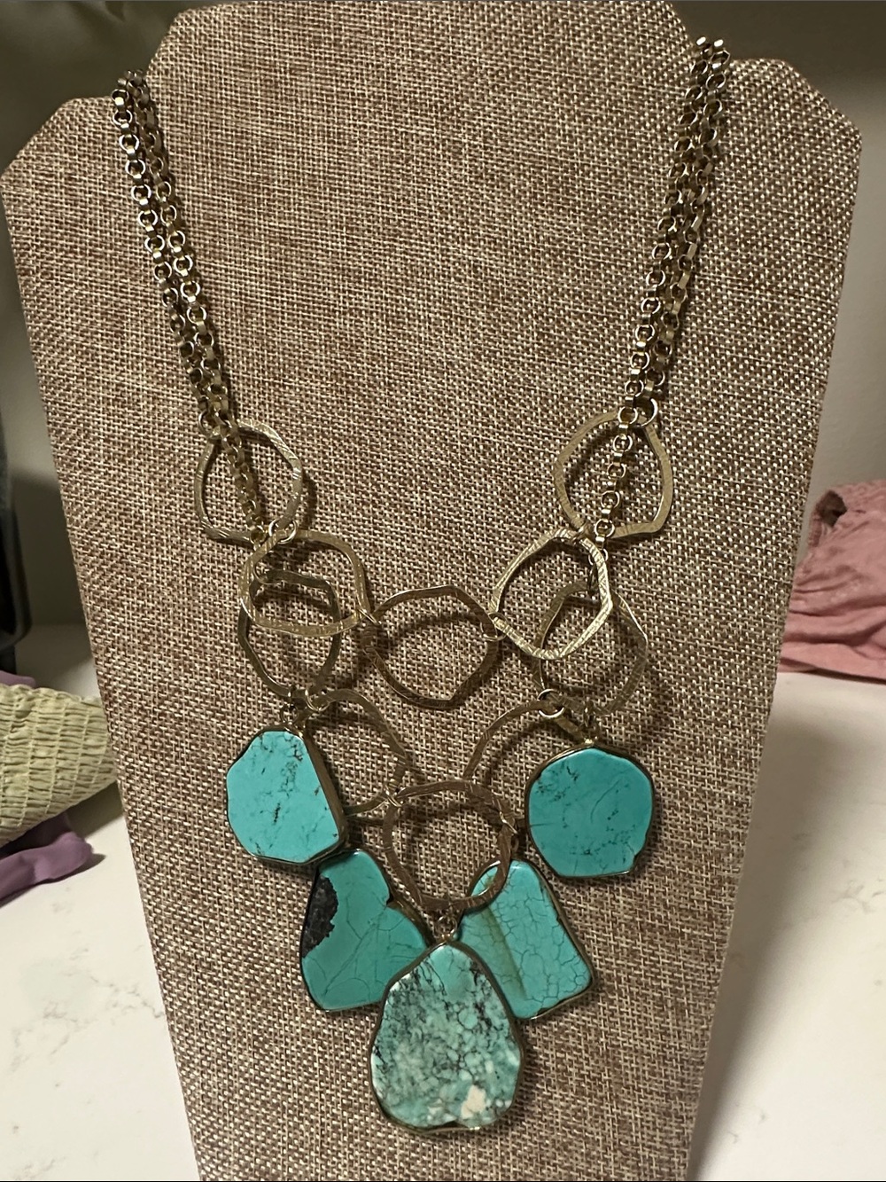 Turquoise Statement Pendant Necklace - Women Jewelry